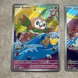 Pokemon First Partner Illustration Collection Series 1 Alolan GEN 7 Starters NM - Image 2