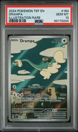 2024 Pokemon Drampa 184/162 Temporal Forces PSA 10 GEM MINT - Image 1