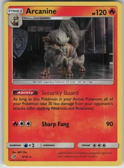 LP Arcanine 6/18 Holo Rare Detective Pikachu Pokemon 2019 - Image 1