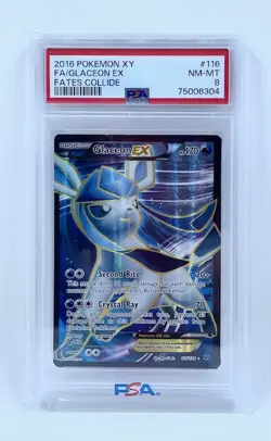 2016 Pokemon XY FA/G;aceon EX Fates Collide #116 PSA 8 - Image 1