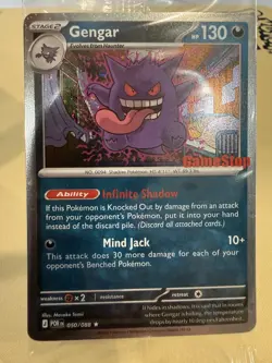 Pokemon Gengar Promo Holo Card 050/088 POR EN Mind Jack 10+ GameStop - Image 3
