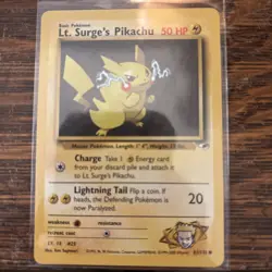 Pokemon TCG Lt. Surge's Pikachu Gym Heroes 81/132 Regular Unlimited Common - Image 1