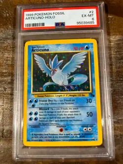 Pokemon 1999 Fossil ARTICUNO Holo #2 PSA 6 RARE 2 - Image 1