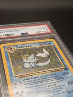 1999 POKEMON JUNGLE #12 VAPOREON-HOLO PSA 6 - Image 3
