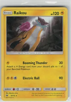 LP Raikou (Let's Play, Pikachu!) 32/073 Cracked Ice Holo Deck Exclusives Pokemon - Image 1