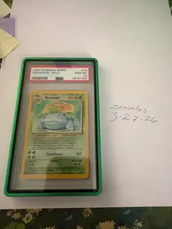 Pokemon Venusaur Base Set Unlimited Holo Rare #15 PSA 10 Gem Mint - Image 2