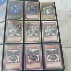 Yu-Gi-Oh Binder Page Holo 9 Cards Vintage 1996 1st & Limited Reborn Wulf Necro - Image 1