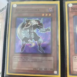 Yu-Gi-Oh Binder Page Holo 9 Cards Vintage 1996 1st & Limited Reborn Wulf Necro - Image 4