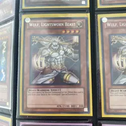 Yu-Gi-Oh Binder Page Holo 9 Cards Vintage 1996 1st & Limited Reborn Wulf Necro - Image 5