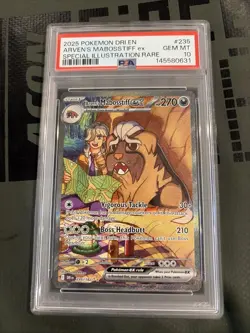 2025 POKEMON DRI SPECIAL ILLUSTRATION RARE #235 ARVEN'S MABOSSTIFF EX PSA 10 - Image 1