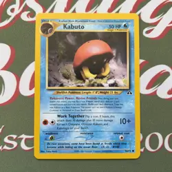 Pokemon TCG Kabuto Neo Discovery 56/75 Regular Yuka Morii Art Work 2001 Vintage - Image 1