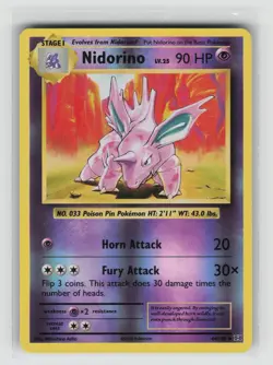 LP Nidorino 44/108 Uncommon Evolutions Pokemon 2016 - Image 1