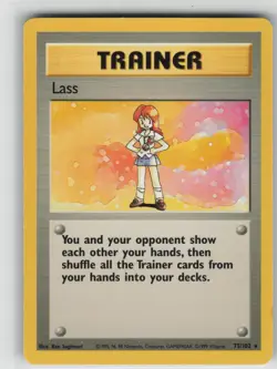 MP Lass 75/102 Rare Base Set Unlimited Pokemon 1999 - Image 1