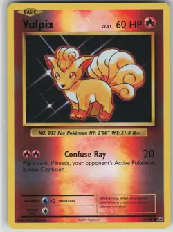 LP Vulpix 14/108 Reverse Holo Common Evolutions Pokemon 2016 - Image 1