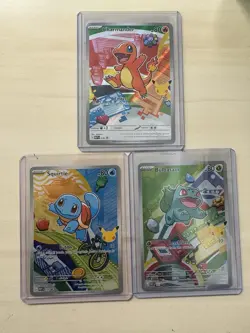 Pokemon TCG First Partner Illustration Collection Series 1 Kanto Starter Set - Image 1