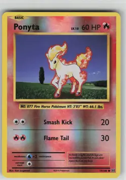 LP Ponyta 19/108 Common Evolutions Pokemon Reverse Holo 2016 - Image 1