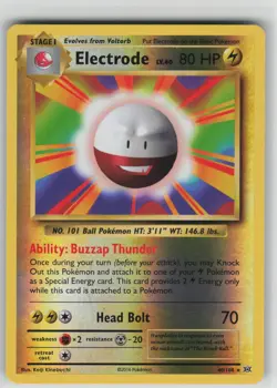 LP Electrode 40/108 Reverse Holo Rare Evolutions Pokemon 2016 - Image 1