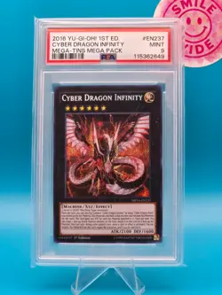 PSA 9 - 2016 Yu-Gi-Oh! 1st Edition, Cyber Dragon Infinity, Mega - Tins Mega Pack - Image 1