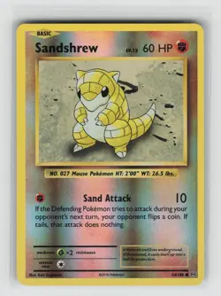 LP Sandshrew 54/108 Common Evolutions Pokemon Reverse Holo 2016 - Image 1