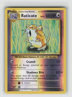 LP Raticate 67/108 Reverse Holo Rare Evolutions Pokemon 2016 - Image 1