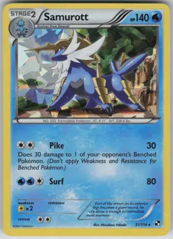 HP Samurott - 31/114 Cracked Ice Holo 31/114 Holofoil Deck Exclusives Pokemon - Image 1