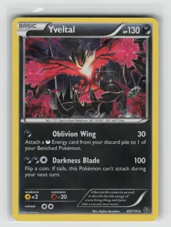 NM Yveltal 65/114 Holo Rare Steam Siege Pokemon Holo 2016 - Image 1