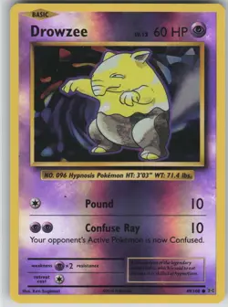 LP Drowzee 49/108 Reverse Holo Common Evolutions Pokemon 2016 - Image 1
