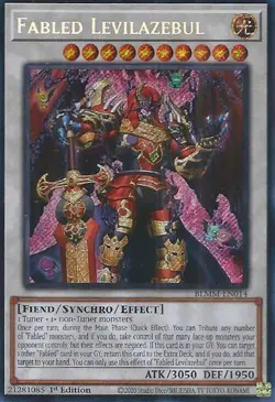 YUGIOH Fabled Levilazebul BLMM-ENO14 Secret Rare lst Ed NM - Image 1