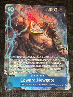 Edward Newgate OP08-043 Parallel Alt Art SR Two Legends One Piece NM English - Image 1