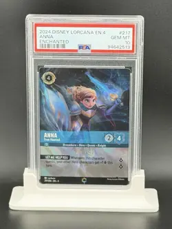 2024 Disney Lorcana ENCHANTED Anna True Hearted #217 PSA 10 #7172 - Image 1