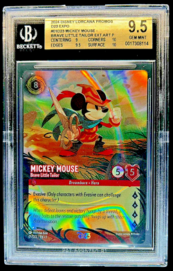 2024 Lorcana Mickey Mouse Brave Little Tailor D23 EXPO FOIL BGS 9.5 Sub: 2 10s - Image 1