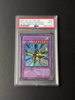 PSA 9 YUGIOh! Lob Gaia the Dragon Champion Ultra Rare Name Error LOW POP 29 - Image 1