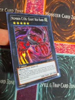 Yu-Gi-Oh! Number C106: Giant Red Hand DRLG-EN049 Super Rare 1st Edition NM b2/ - Image 2