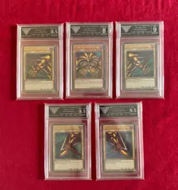 Yugioh Exodia the Forbidden One Complete Set LART-EN004 Lost Art Promos Graded - Image 1