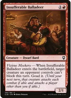 Insufferable Balladeer 184 MTG NM - clb - Image 1