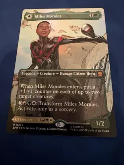 Miles Morales foil (0234) (Borderless) 234 M Marvel's Spider-Man NM - Image 2