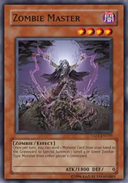 Yugioh! MP Zombie Master - TAEV-EN039 - Super Rare - 1st Edition Moderately Play - Image 1