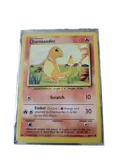 Pokemon TCG Charmander Base Set 46/102 Regular Unlimited Common - Image 2