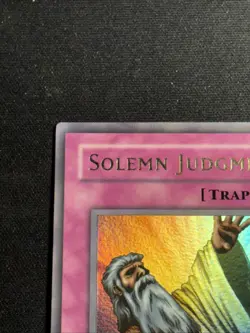 Solemn Judgment Yu-Gi-Oh Card MRD-127 Vintage Unlimited Ultra Rare Near Mint NM - Image 2