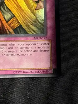 Solemn Judgment Yu-Gi-Oh Card MRD-127 Vintage Unlimited Ultra Rare Near Mint NM - Image 4