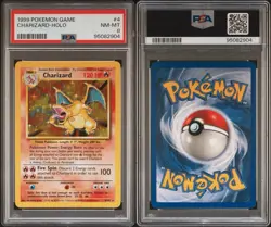 Pokemon 1999 Charizard Base Set Holo Rare 4/102 PSA 8 - Image 3