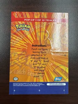 Tracey- Pop-Up 3 of 10-Pokemon TV Animation 3-Topps 2000 LP Blue Logo - Image 2