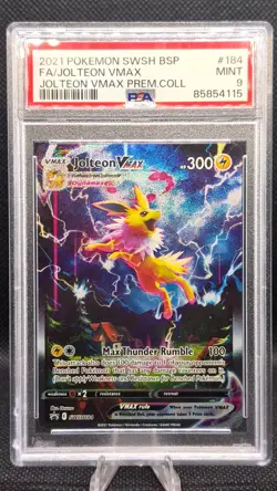 2021 Pokemon Jolteon VMAX SWSH184 Promo Holo Sword & Shield PSA 9 - Image 1