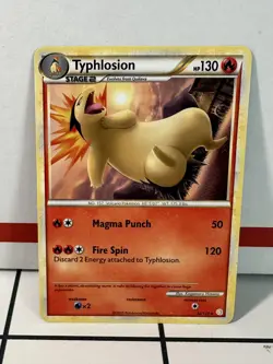 Typhlosion - 32/123 - Pokemon Heart Gold Soul Silver Non-Holo Rare LP - Image 1