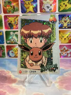 Pokemon Eevee HOLO Vintage Pocket Monsters Vending Prism Sticker 1998 Bandai - Image 2