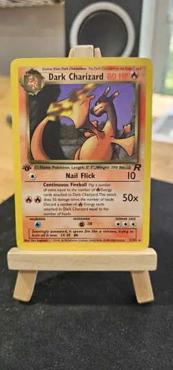 Pokemon Dark Charizard 1st Edition Non Holo Rare Card 21/82 - Image 1