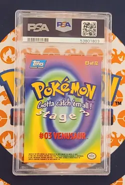 1999 Pokemon Topps Movie Edition Venusaur #E3 Rainbow Foil - PSA 7 NM - Image 2