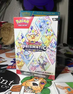 Pokemon Scarlet & Violet Prismatic Evolutions Booster Bundle Box Eevee 6 Packs - Image 1