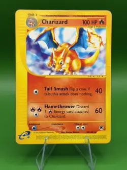 Pokemon Charizard 39/165 Expedition Base Set Rare WOTC Creased HP - Image 1