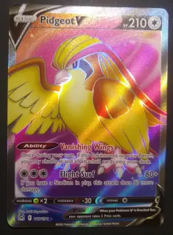 Pokemon TCG Pidgeot V Sword & Shield - Lost Origin 188/196 Holo Ultra Rare NM - Image 1